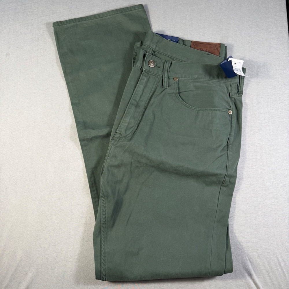 Polo Ralph Lauren Classic Fit Pants Angler Green Mens 38T x 36 NWT Cotton Chino
